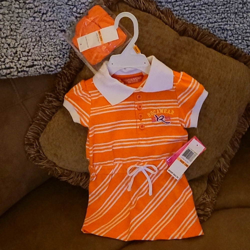 NWT 2 piece ROCAWEAR baby outfit 12 months size